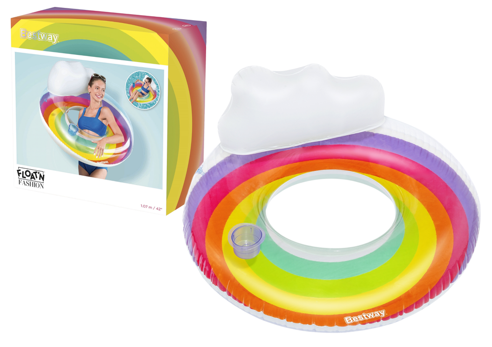 Inflatable Swimming Ring 107 Cm Rainbow Bestway 43647