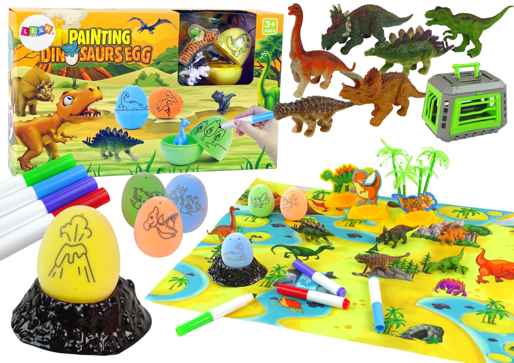 Diy Creative Kit Dinosaurs Eggs To Paint Transporter