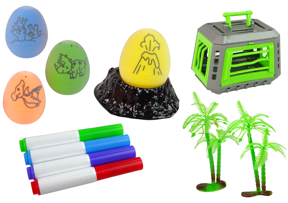 Diy Creative Kit Dinosaurs Eggs To Paint Transporter