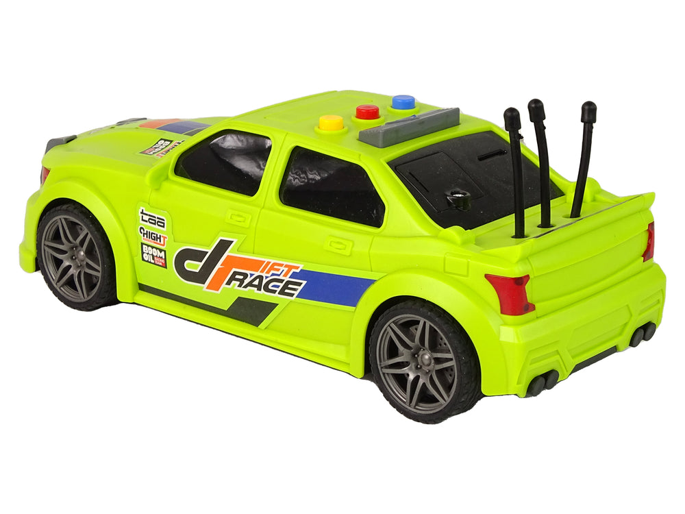 Sports Car Racing Lights Sounds Green 1:16
