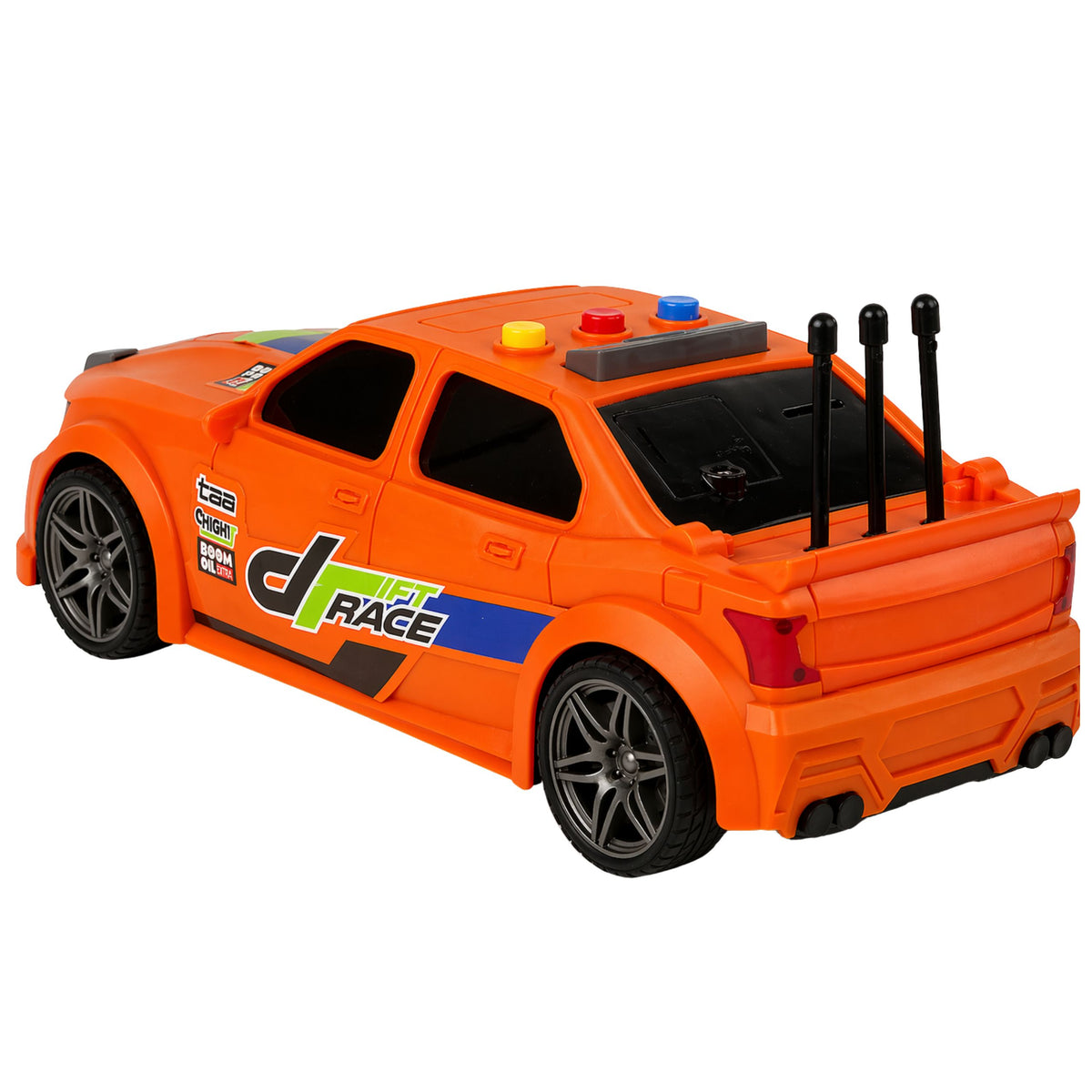 Sports Car Racing Lights Sounds Orange 1:16