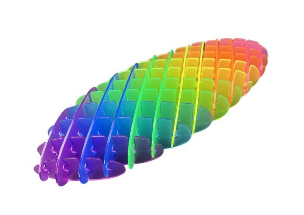 Rainbow Fidget Toy Transparent Anti-stress Colorful Flexible 12cm