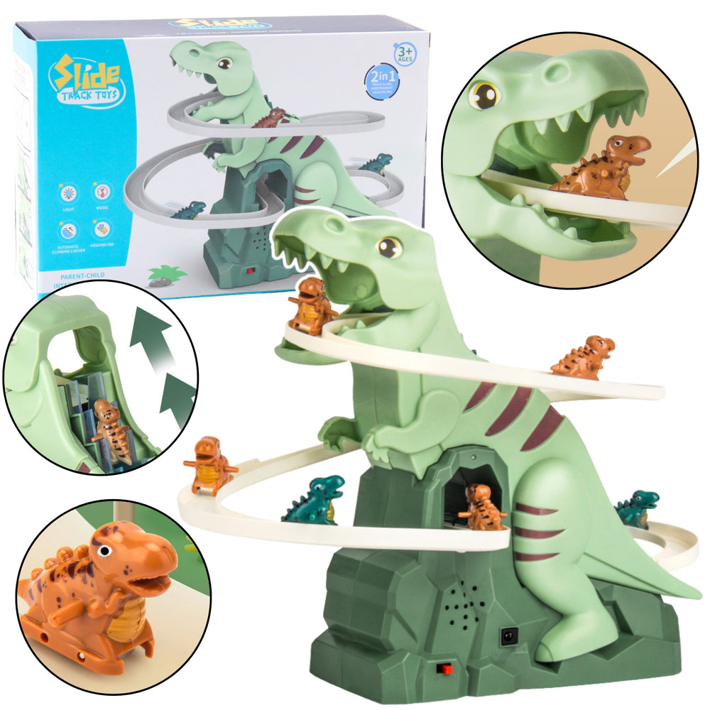 Track Slide Dinosaur Climb Lights Sounds