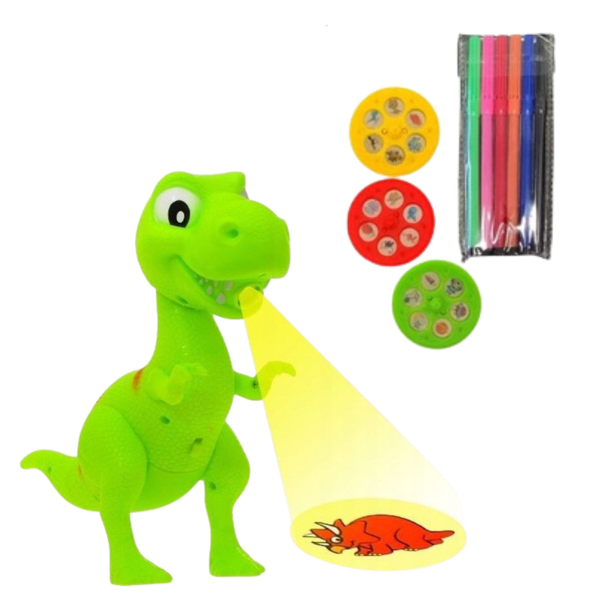 T-rex Dinosaur Projector For Drawing And Painting 18 Pictures 2-in-1 Markers