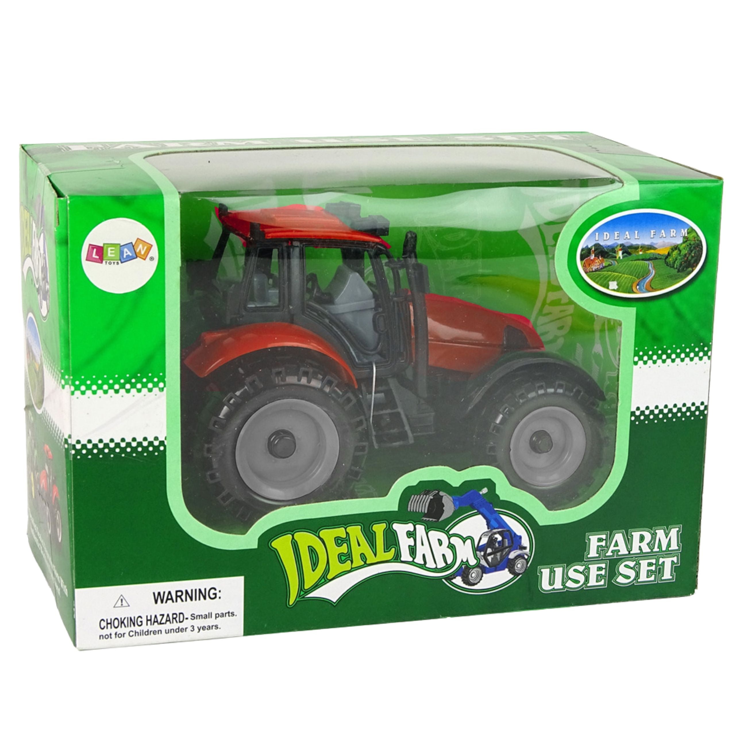 Small Farm Tractor With Opening Hood Red 13 Cm