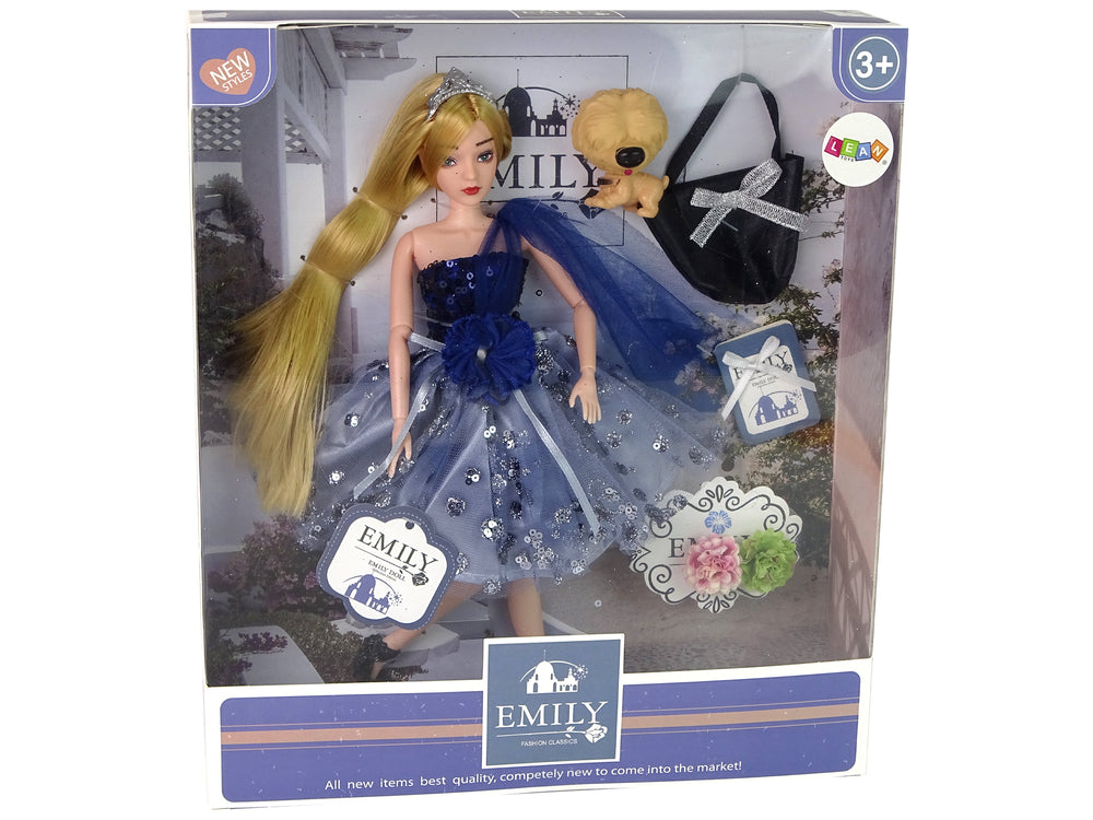 Baby Emily Doll With Doggie Purse Flowers