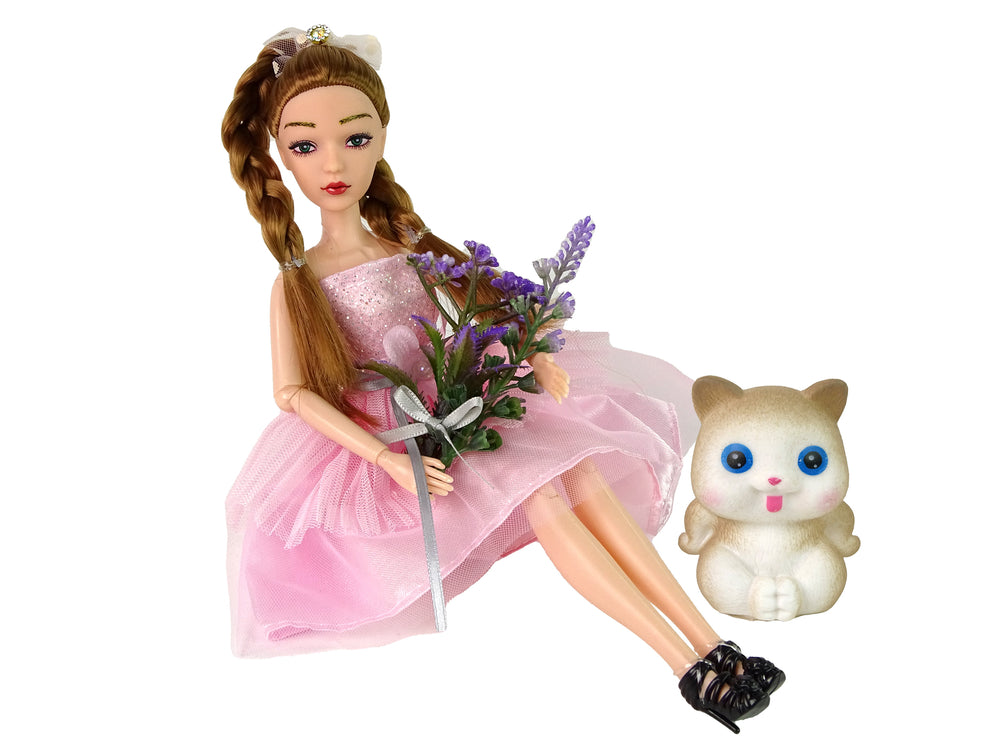 Baby Doll Emily Pigtails Cat Flowers