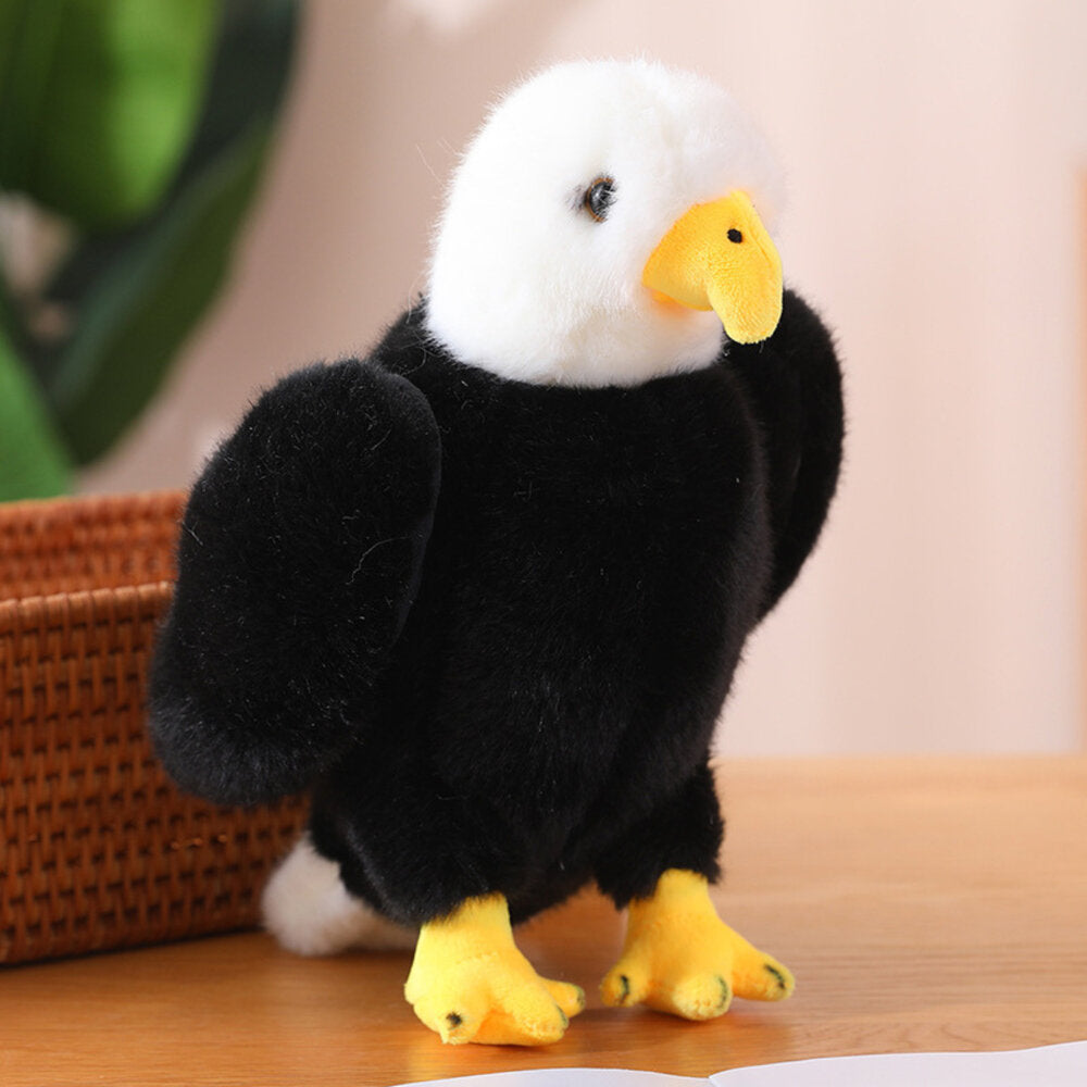 Pluszowy orzeł ptak pluszowa maskotka maskotka przytulanka czarno-biała 25cm