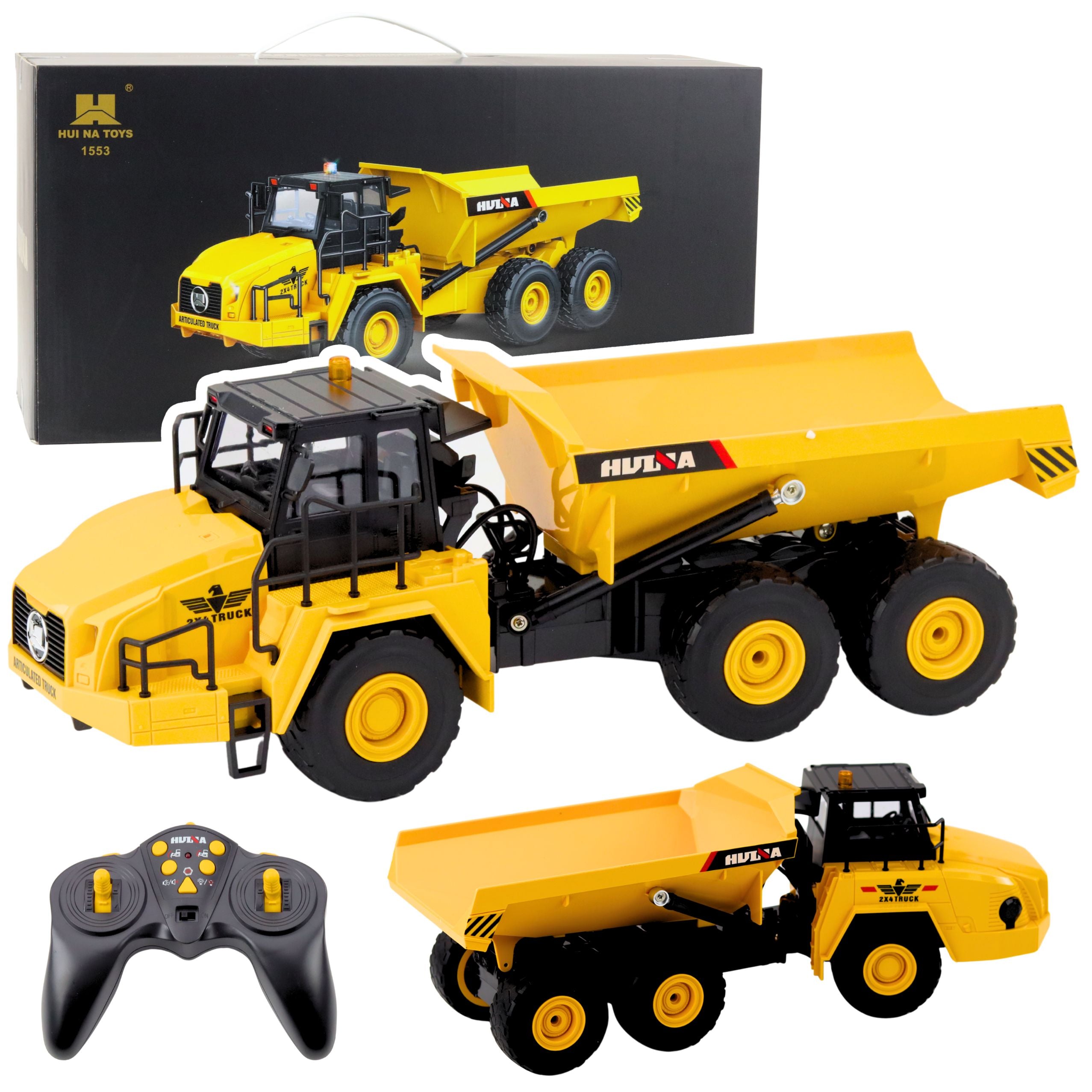 Huina Remote Controlled Rc Dumper Truck 1553 Yellow 1:16