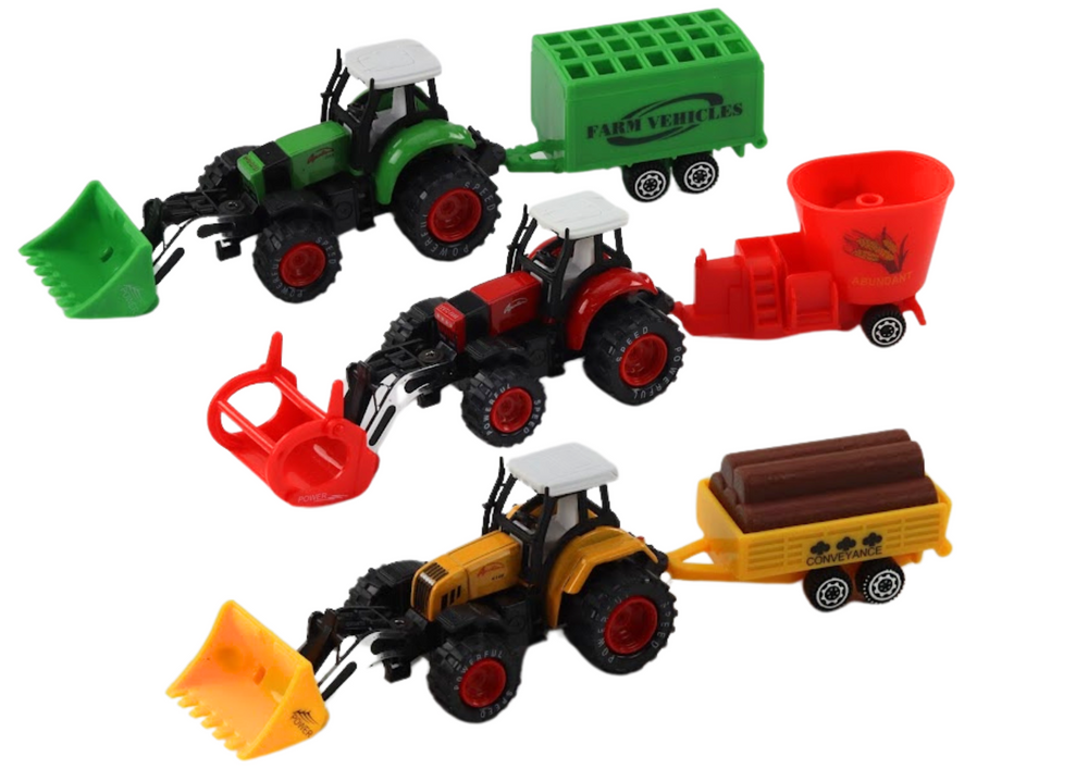 Tractor With Trailer Excavator Bulldozer Agricultural Machine 3 Colors