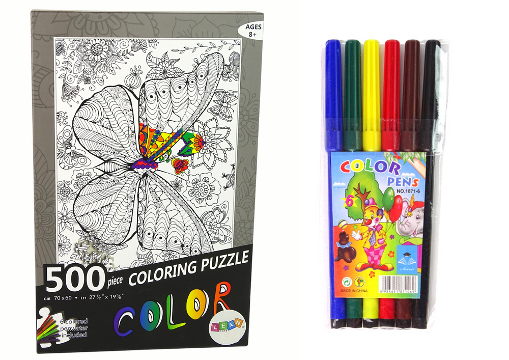Puzzles To Colour 500 Elements Butterfly