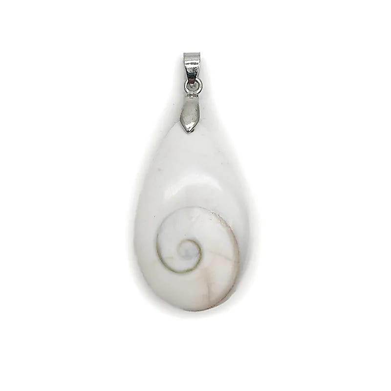 Gomati Chakra Stone Pendant Droplet --set Of 2 Pcs - 2.5-4cm