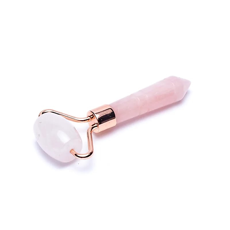 Rodillo de masaje de acupresión Cuarzo rosa - 8 cm