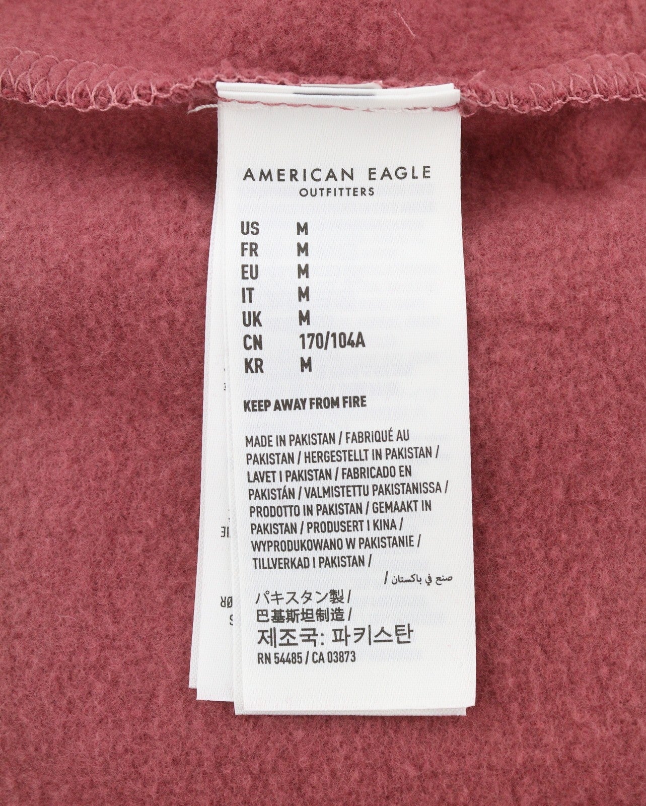 Felpa con cappuccio da uomo American Eagle Outfitters, tasca a marsupio rossa sbiadita, morbida da indossare