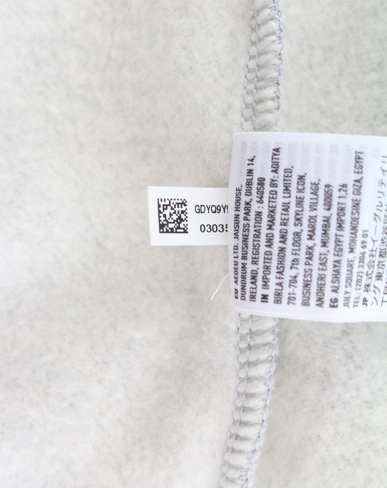 American Eagle Outfitters Damen Kapuzenpullover, grau meliert, mit Kängurutasche zum Überziehen