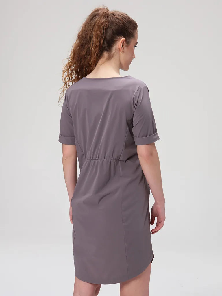 Kvinders kjole sløjfe ubakala grå s