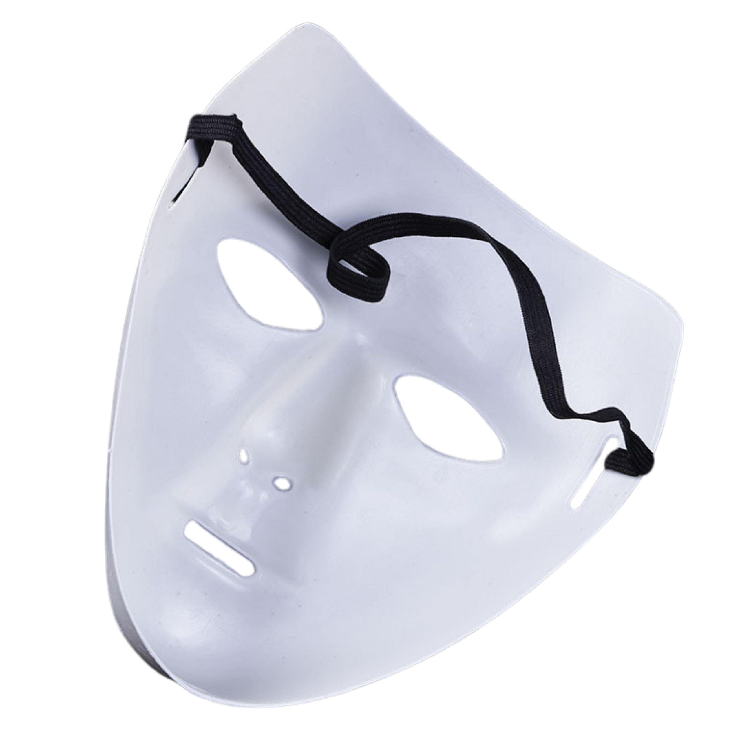 Mask Anonymous Carnival Halloween On Elastic White Red