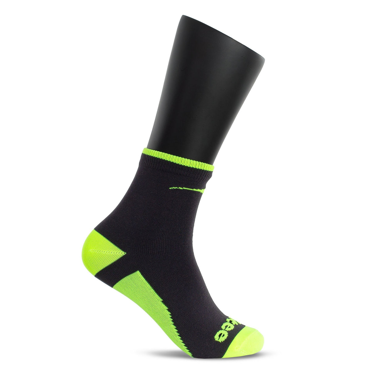 Socken Crew Softee Negro/Amarillo Fluor 35-38