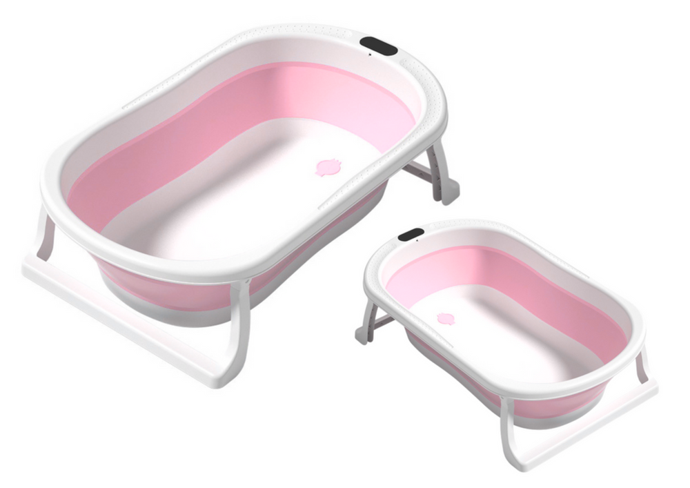 Folding Bathtub Non-slip Feet Pink
