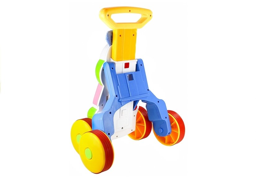 Toddler Baby Push Along Toy Hippo Sounds Rattles Crinkles Mirror