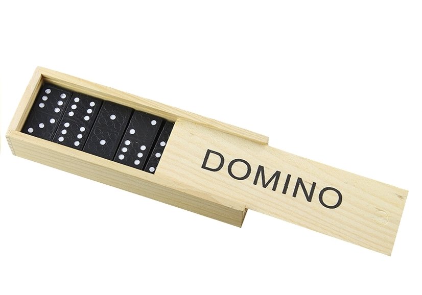 Domino Dominoes Dominos In A Wooden Box 28pcs