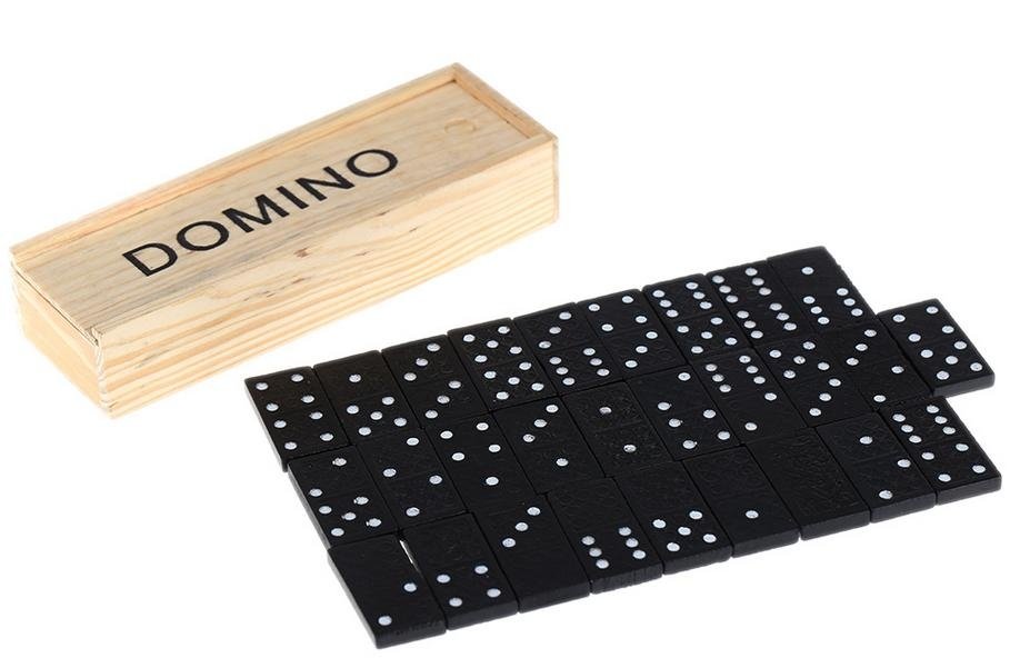 Domino Dominoes Dominos In A Wooden Box 28pcs