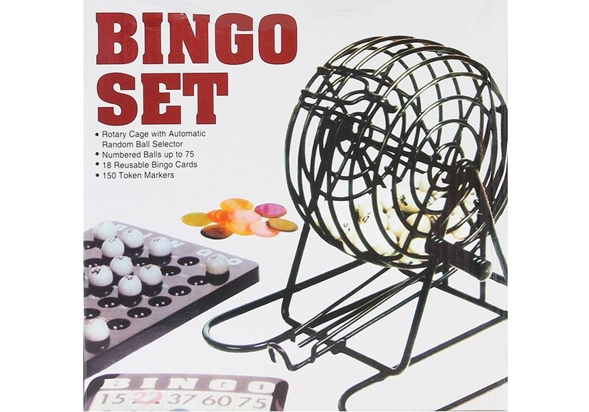 Set da gioco per bingo in metallo Macchina per lotteria con carte riutilizzabili