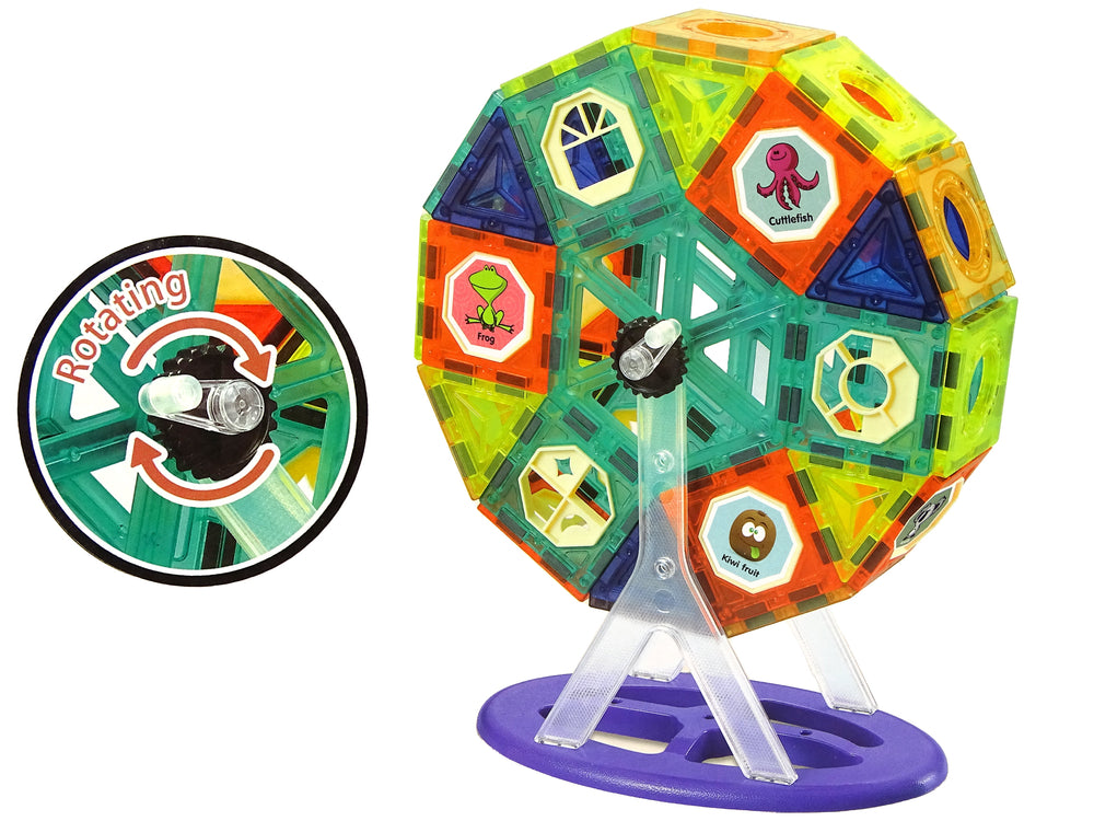 Magnetic Bricks 3d Devil's Mill Carousel 71 Pieces
