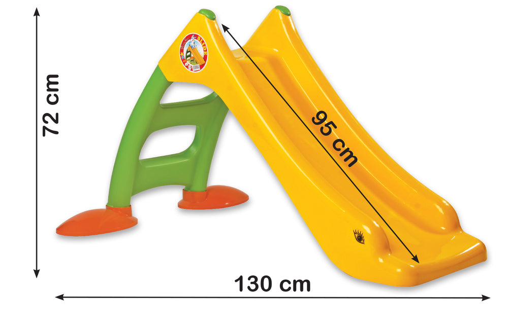 Corrediça de jardim para crianças Escada de 3 degraus amarela 130cm 424