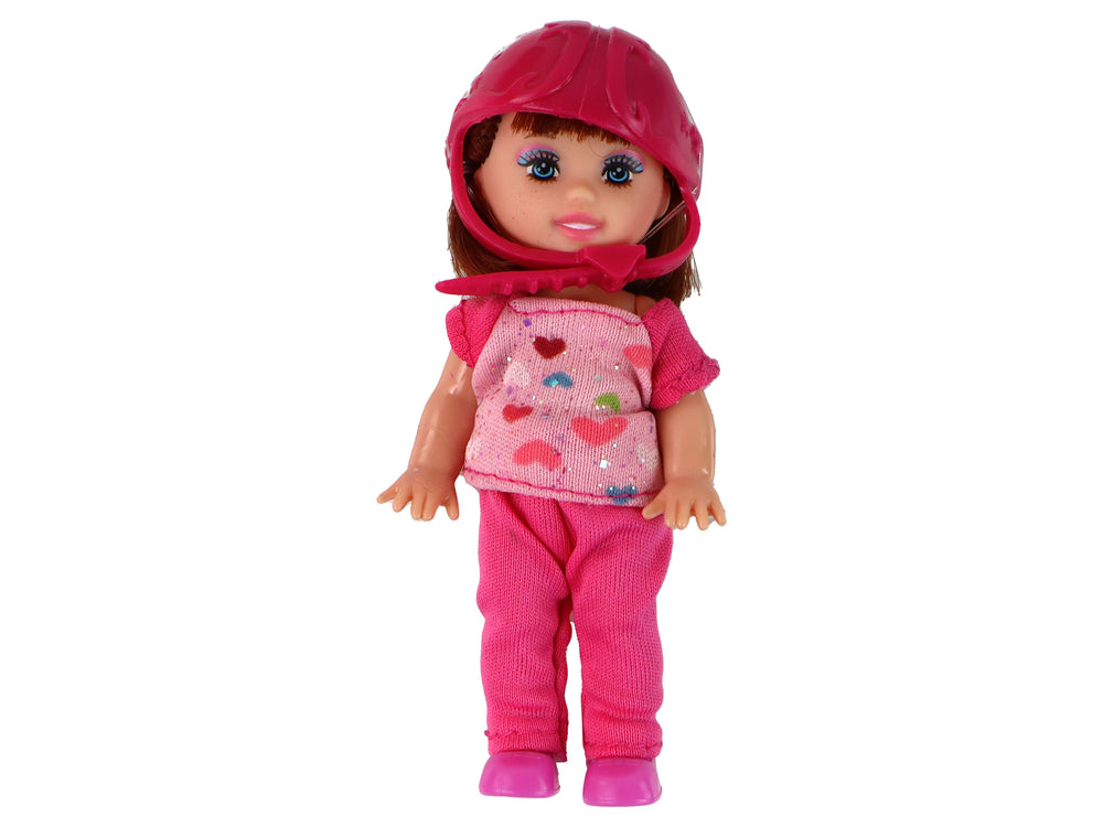 Conjunto de bonecas Lucy Capacetes de skate scooter roxos
