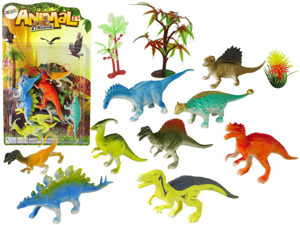 Set Of Dinosaur Figures 9 Pieces Colorful