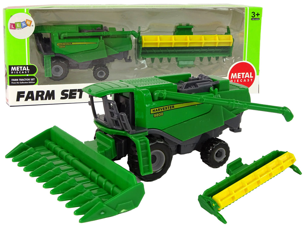Farm Vehicle Combine With Seeder Green Yellow