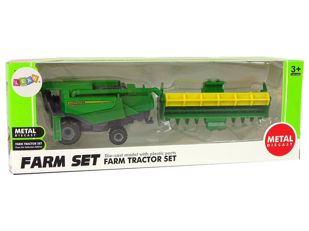 Farm Vehicle Combine With Seeder Green Yellow