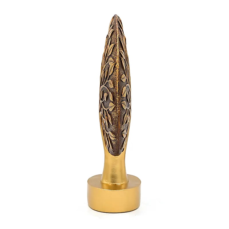 Deco Tree Of Life Guldfarvet - 17,5x7,5x25,8 Cm
