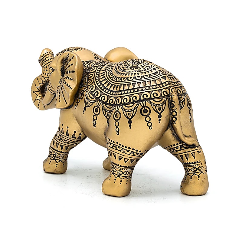 Deco Elephant Guldfärgad - 22x9,8x12,7 Cm