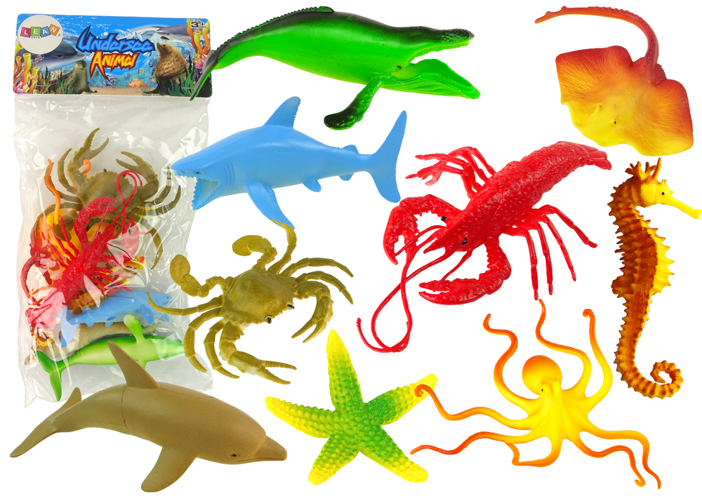 Set Of Ocean Sea Animal Figures 9 Pcs.