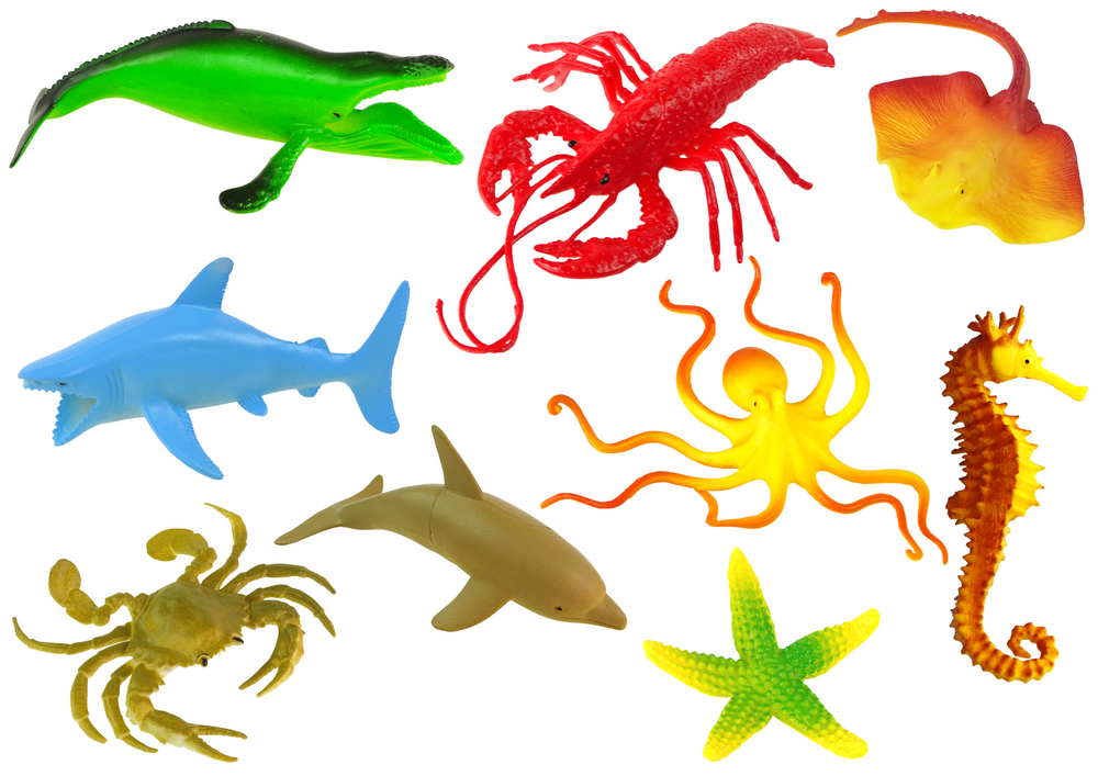 Set Of Ocean Sea Animal Figures 9 Pcs.