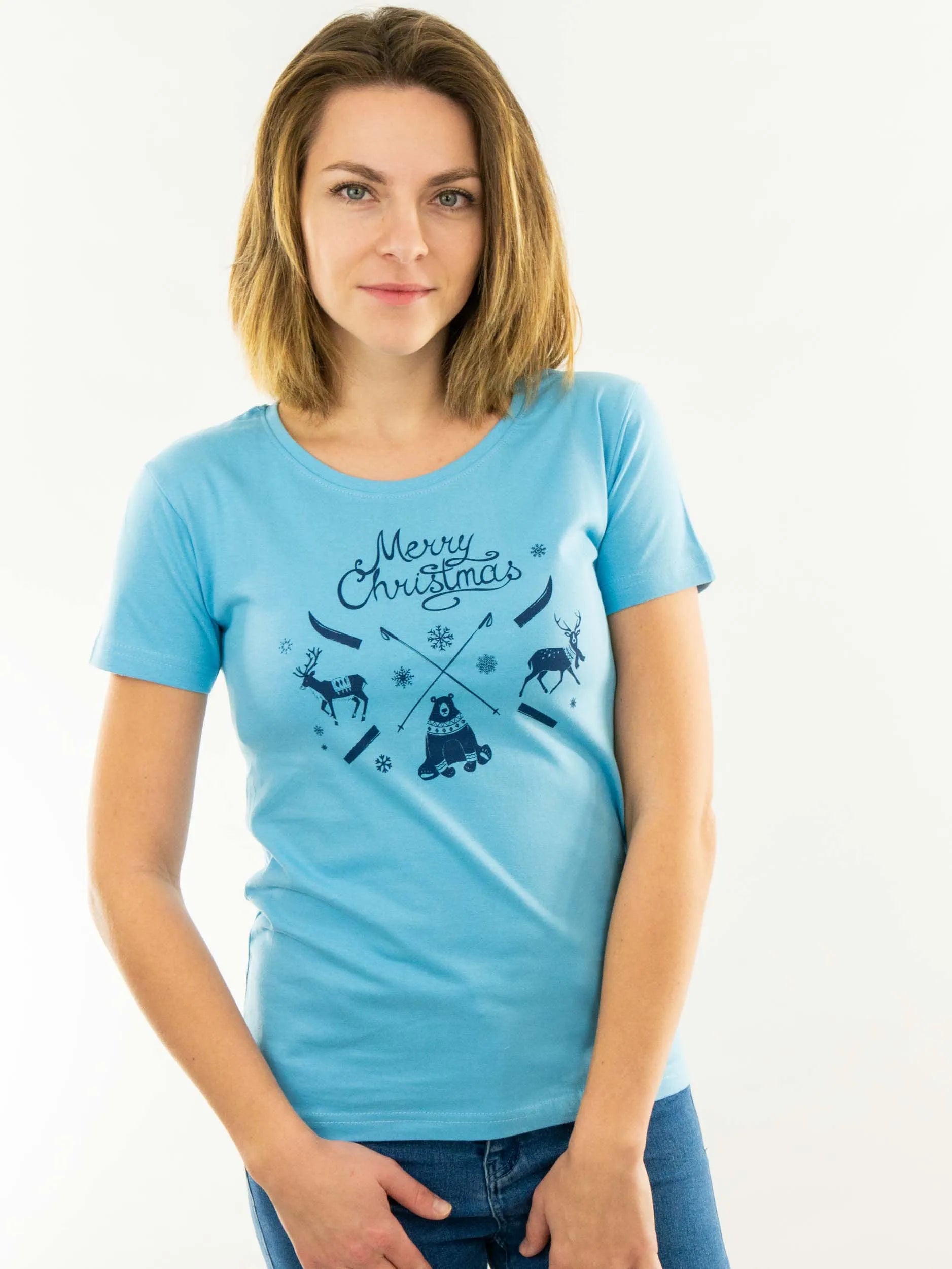 Women's T-shirt Jm Christmas Blue