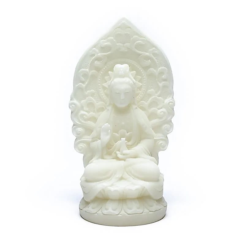 Biała statuetka Quan Yin - 12 cm
