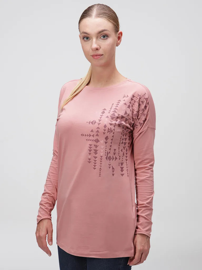 Dam t-shirt loap abvera rosa l