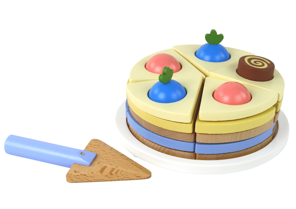 Wooden Cake Cake Pieces 8 Pieces.