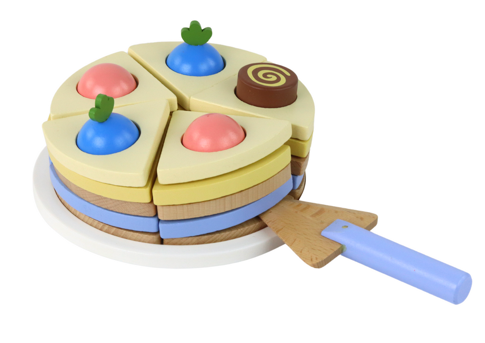 Wooden Cake Cake Pieces 8 Pieces.