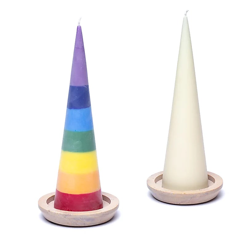 Tray / Candle Base Round Beige Soapstone --package Of 2 Pcs - 9.5cm