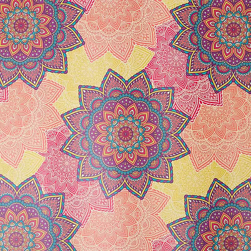 Presentpapper Mandala 3 ark - 50x90cm Set med 4 st