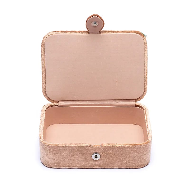 Seodra / Bosca Tarot Velvet Beige Le Bláthanna - 11x15.5x5 Cm