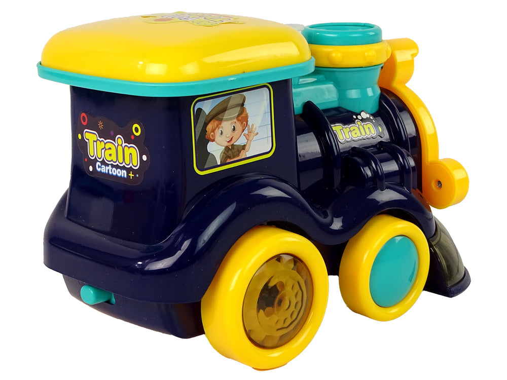 Soap Bubble Locomotive Rides Light Sounds Blue