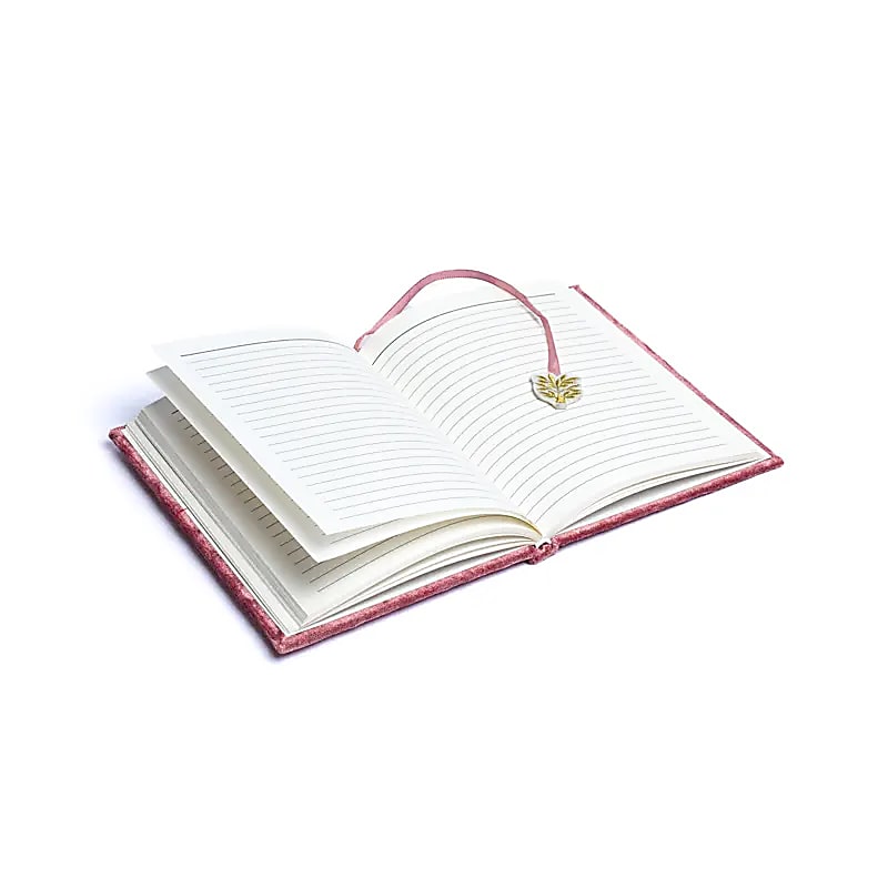 Notebook Velvet Pink With Tree Of Life - 20x15 Cm