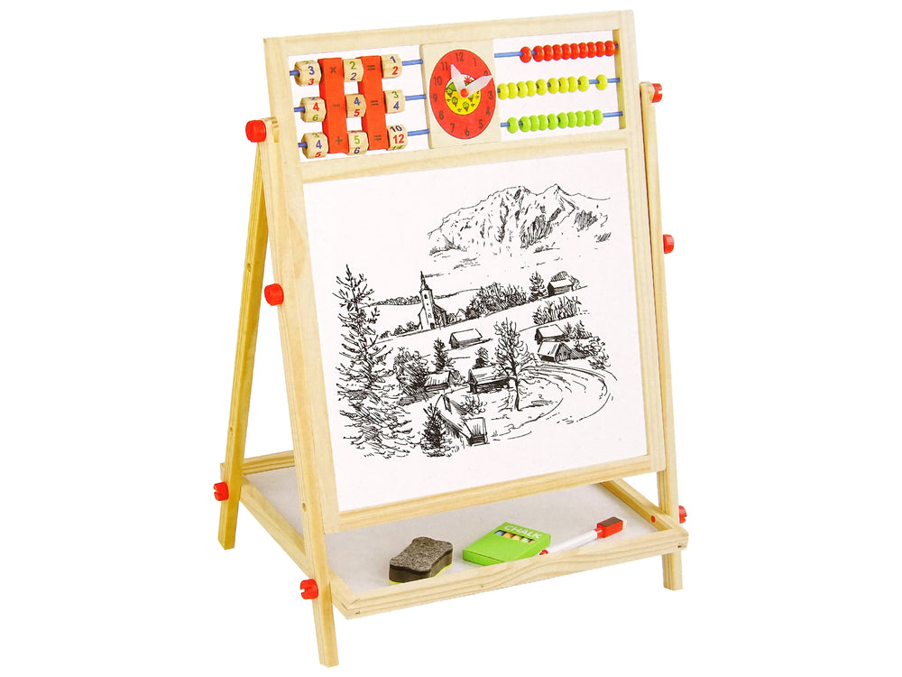 Wooden Board 2in1 Abacus Chalk Pen