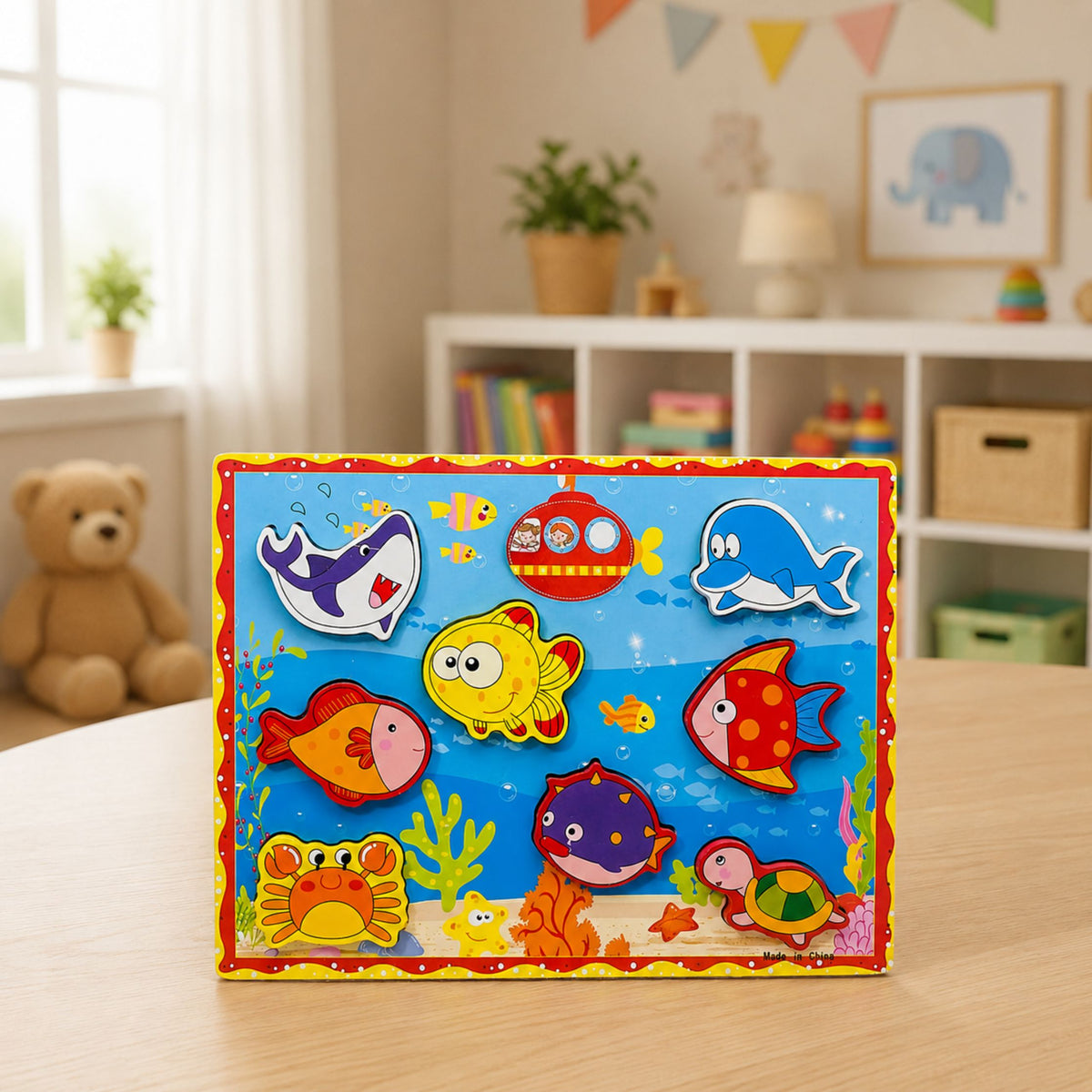 Wooden Fishing Set Colorful Magnet