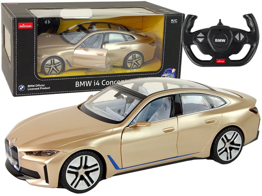 Bmw I4 Remote Control Car Rc Rastar Gold 1:14